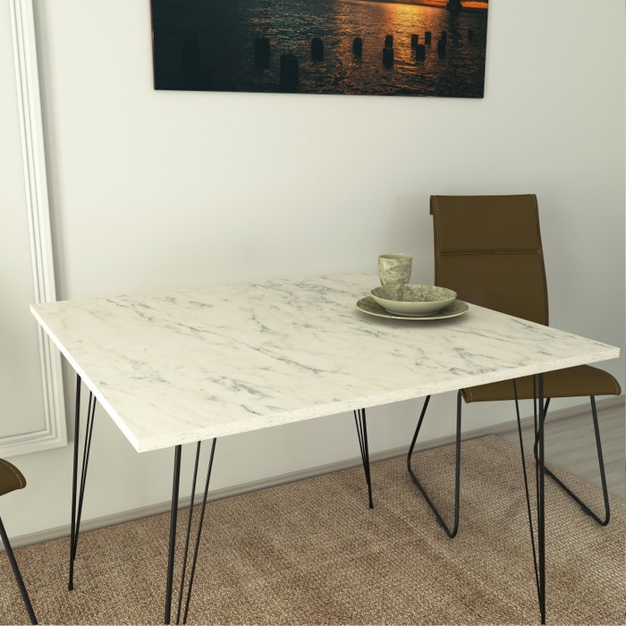 Hanah Home Sandalf Square - Marmo Blanco y Negro